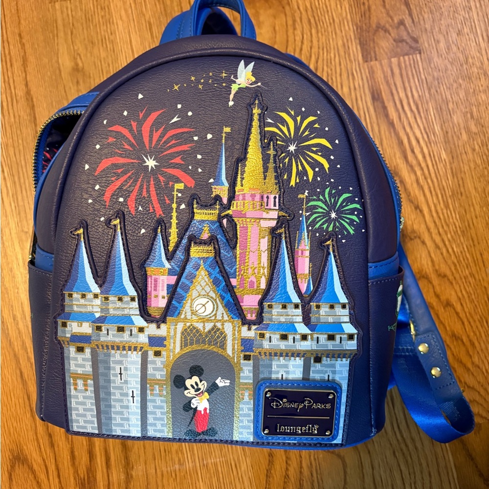 Loungefly Disney Parks Castle Backpack with Fireworks